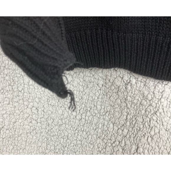 VTG Cascade Classics Ugly Christmas Knit Sweater PL Black Textures Beads (Flaws) - Picture 10 of 14